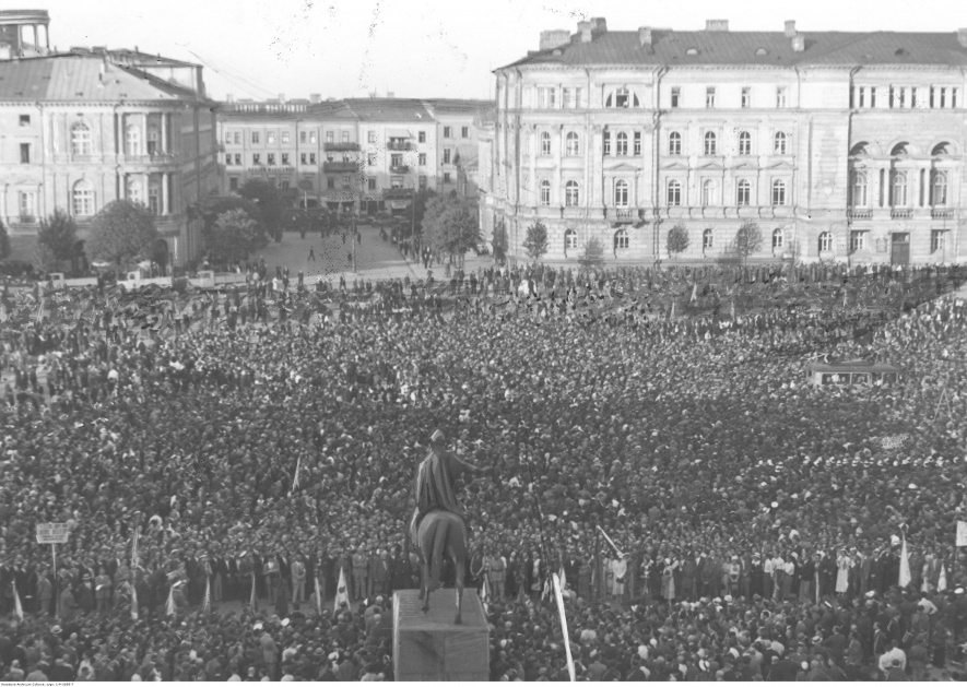 Manifestacja antyniemiecka, 1932, Narodowe Archiwum Cyfrowe: 1-P-2855-7